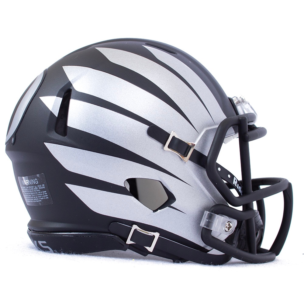 Classic Oregon O, Black, Collectibles, Gifts, Football, Riddel, Wing Speed, Mini Helmet, Silver Wings, 922339